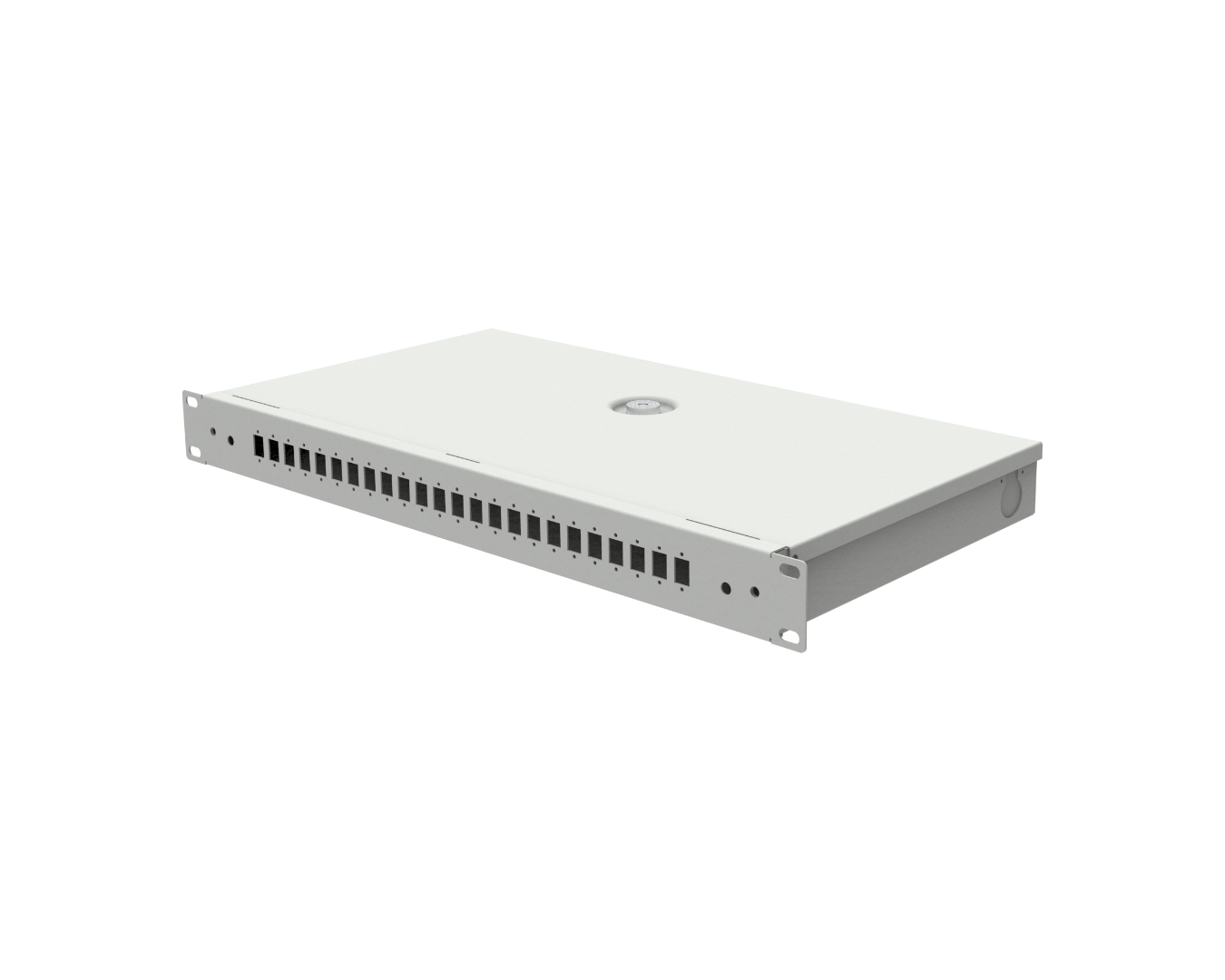 Fiber optic patch panels - solid: PSS-19"-240-1U-12-SCS-0K3-S-R7035